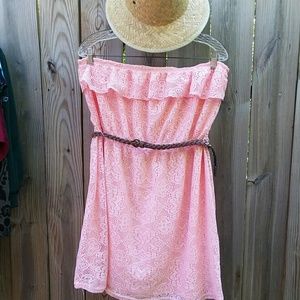 No Boundaries peachy pink strapless sundress XXL